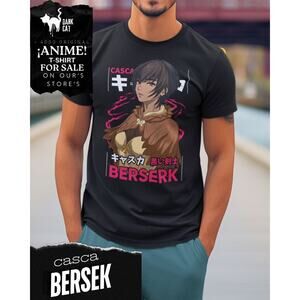 Anime T-Shirt | Berserk Character Design | Unique Graphic Tee | Dark Cat Style